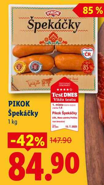 PIKOK Špekáčky, 1 kg 