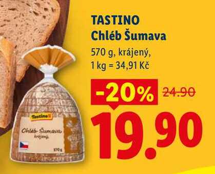 TASTINO Chléb Šumava, 570 g