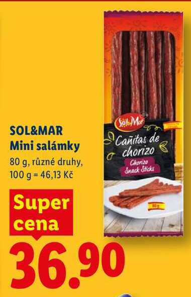 SOL&MAR Mini salámky, 80 g