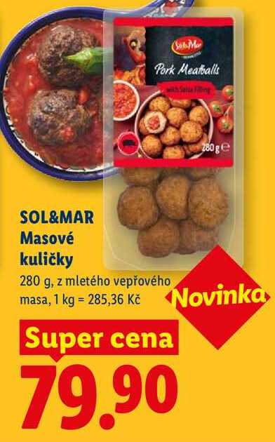 SOL&MAR Masové kuličky, 280 g