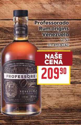 Professorado Rum origins Venezuela 0,5l