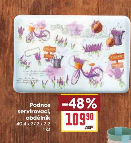 Podnos servírovací, obdélník 40,4 x 27,2 x 2,2 1 ks