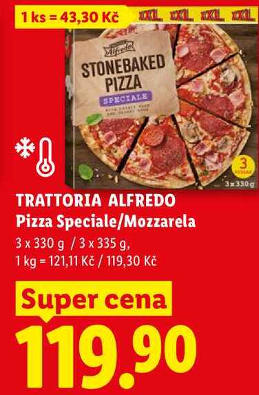 TRATTORIA ALFREDO Pizza Speciale/Mozzarela, 3x 330 g/3x 335 g