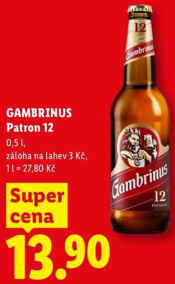 GAMBRINUS Patron 12, 0,5 l