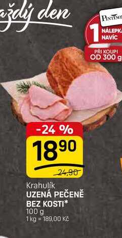 UZENÁ PEČENĚ BEZ KOSTI 100 g