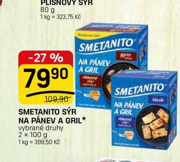 SMETANITO SÝR NA PÁNEV A GRIL* vybrané druhy 2 x 100 g
