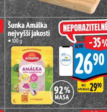 Šunka Amálka nejvyšší jakosti 100 g 