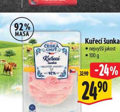   Kuřecí šunka nejvyšší jakost  100 g 