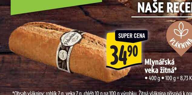   Mlynářská veka žitná 400 g 