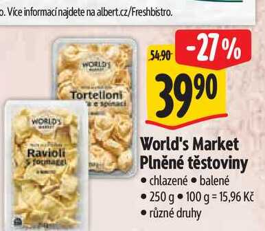   World's Market Plněné těstoviny  250 g