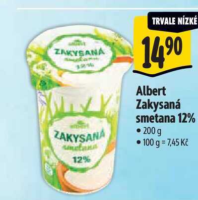   Albert Zakysaná smetana 12%  200 g 