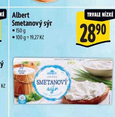  Albert Smetanový sýr 150 g 