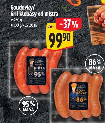 Goudovky/Gril klobásy od mistra, 450 g 
