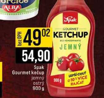 Spak Gourmet kečup jemný ostrý 900 g 