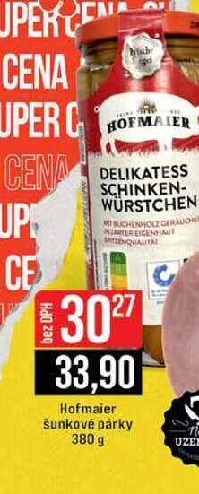 Hofmaier Šunkové párky 380 g