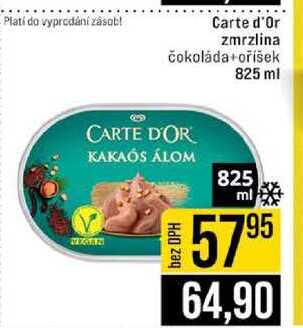 Carte d'Or zmrzlina čokoláda + oříšek 825 ml 