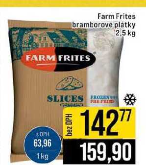 Farm Frites bramborové plátky 2,5 kg
