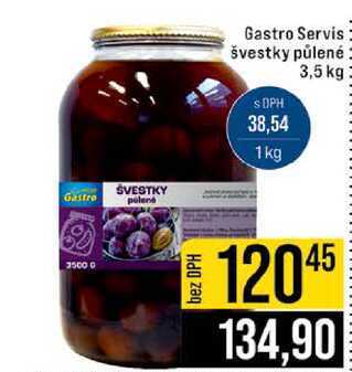 Gastro Servis švestky půlené 3,5 kg