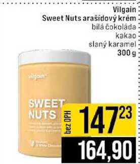 Vilgain Sweet Nuts arašidový krém bílá čokoláda kakao slaný karamel 300 g