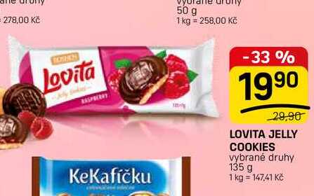 LOVITA JELLY COOKIES vybrané druhy 135 g 