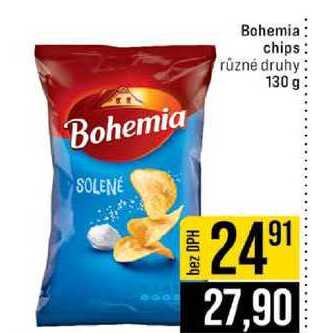 Bohemia chips různé druhy 130 g
