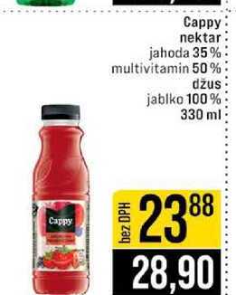 Cappy nektar jahoda 35 % multivitamin 50% džus jablko 100% 330 ml 