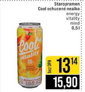 Staropramen Cool ochucené nealko energy vitality mind 0,5l