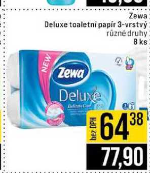 Zewa Deluxe toaletni papír 3-vrstvý různé druhy 8 ks 