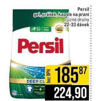 Persil gel, prášek, kapsle na praní různé druhy 22-33 dávek 
