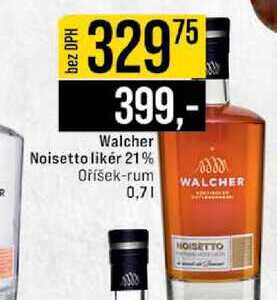 Walcher Noisetto likér 21% Oříšek-rum 0,7l