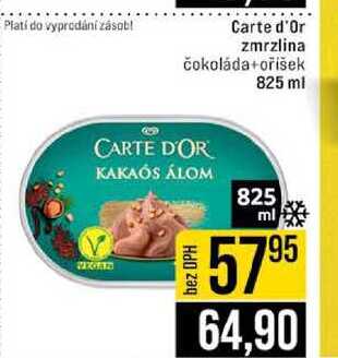 Carte d'Or zmrzlina čokoláda+oříšek 825 ml 