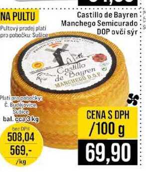 Castillo de Bayren Manchego Semicurado DOP ovči sýr 100g