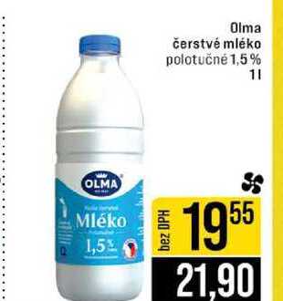 Olma čerstvé mléko polotučné 1,5% 1l