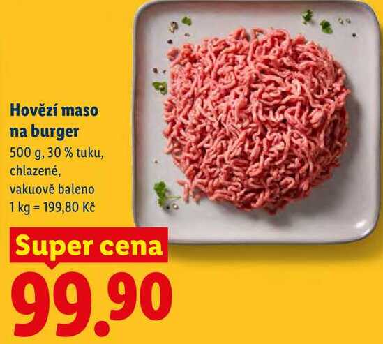 Hovězí maso na burger, 500 g
