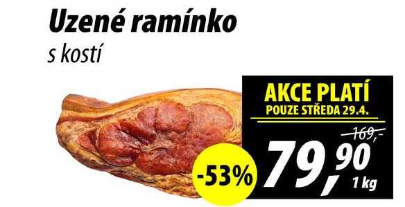 Uzené ramínko s kostí, 1 kg
