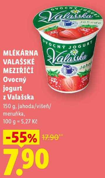 MLÉKÁRNA VALAŠSKÉ MEZIŘÍČÍ Ovocný jogurt z Valašska 150 g