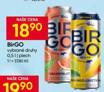 BirGO vybrané druhy 0,5l plech