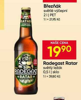 Radegast Ratar světlý ležák 0,5l