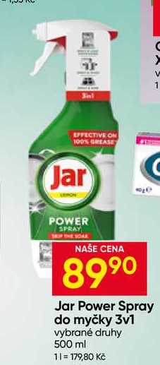 Jar Power Spray do myčky 3v1 vybrané druhy 500 ml 