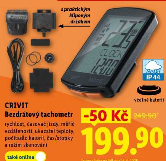 CRIVI Bezdrátový tachometr 