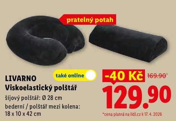 LIVARNO Viskoelastický polštář