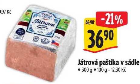 Játrová paštika v sádle, 300 g 