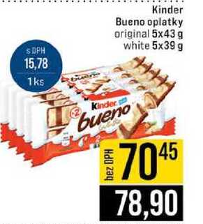 Kinder Bueno oplatky original 5x43 g white 5x39 g 