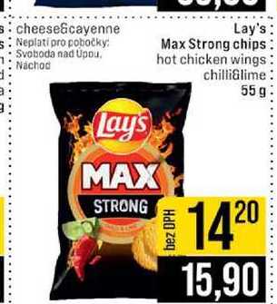Lay's Max Strong chips hot chicken wings chilli@lime 55 g