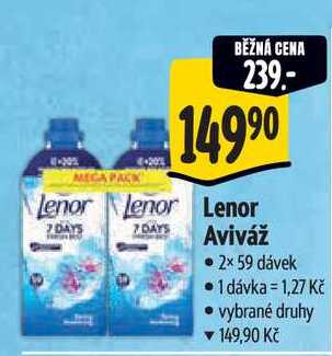 Lenor Aviváž, 2x 59 dávek