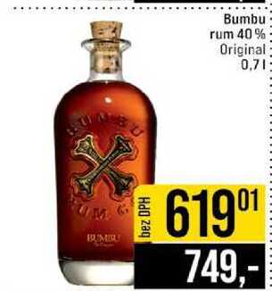 Bumbu rum 40% Original 0,7l