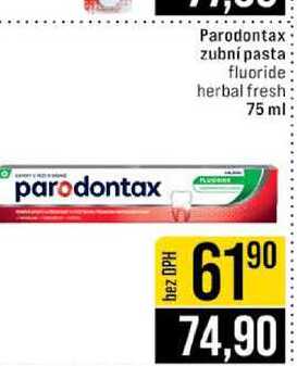 Parodontax zubní pasta fluoride herbal fresh 75 ml 