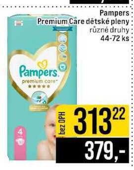 Pampers Premium Care dětské pleny různé druhy 44-72 ks 