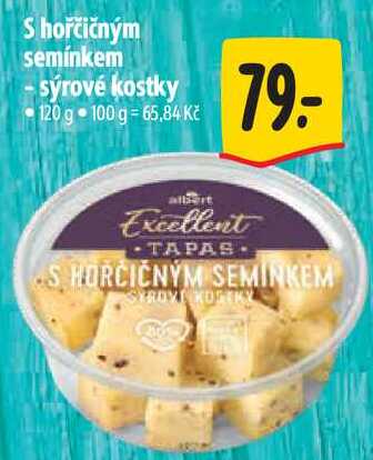 S hořčičným semínkem - sýrové kostky, 120 g  