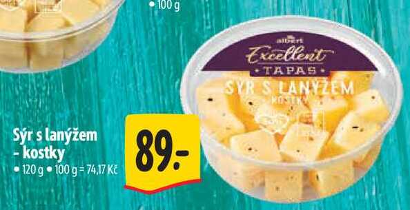 Sýr s lanýžem -kostky, 120 g 